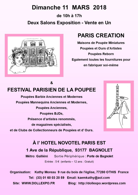 Nouveau flyer salon mars 2018 creation et festival de la poupee